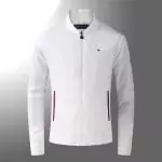 tommy hilfiger veste hiver v collar zip 1666 blanc